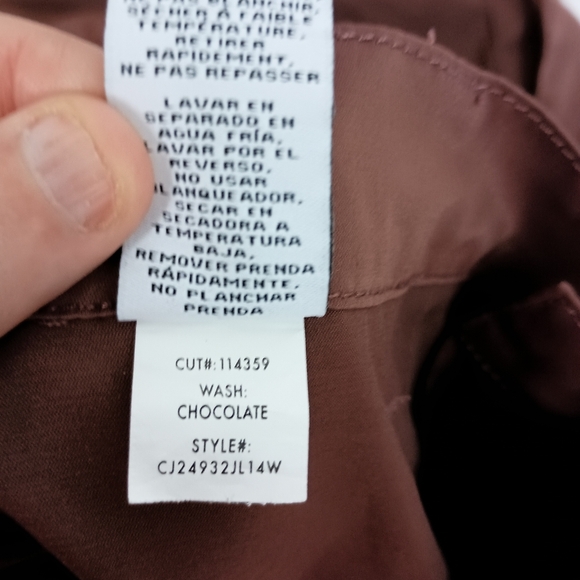 2/$30 CELEBRITY PINK Winter Fall Chocolate Satin Wide Leg Cargo Pants (#1,516) - Picture 4 of 13